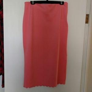High waisted pencil skirt - Coral